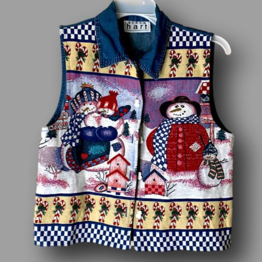 Karen hart women’s Christmas vest size larger